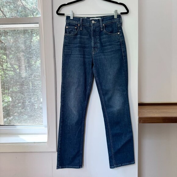 MOTHER Superior The Tomcat Ankle Jeans Straight Leg in Cannonball Blue Denim - Picture 3 of 13